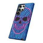 Neon Zebra Skull Tough Phone Case for iPhone, Galaxy, or Google Pixel
