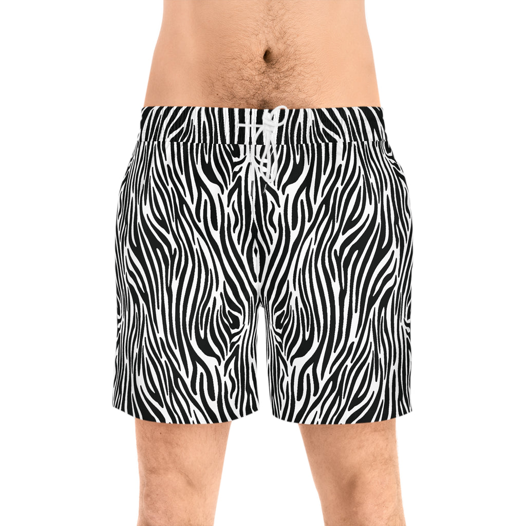 Zebra Men's Mid-Length Swim Shorts