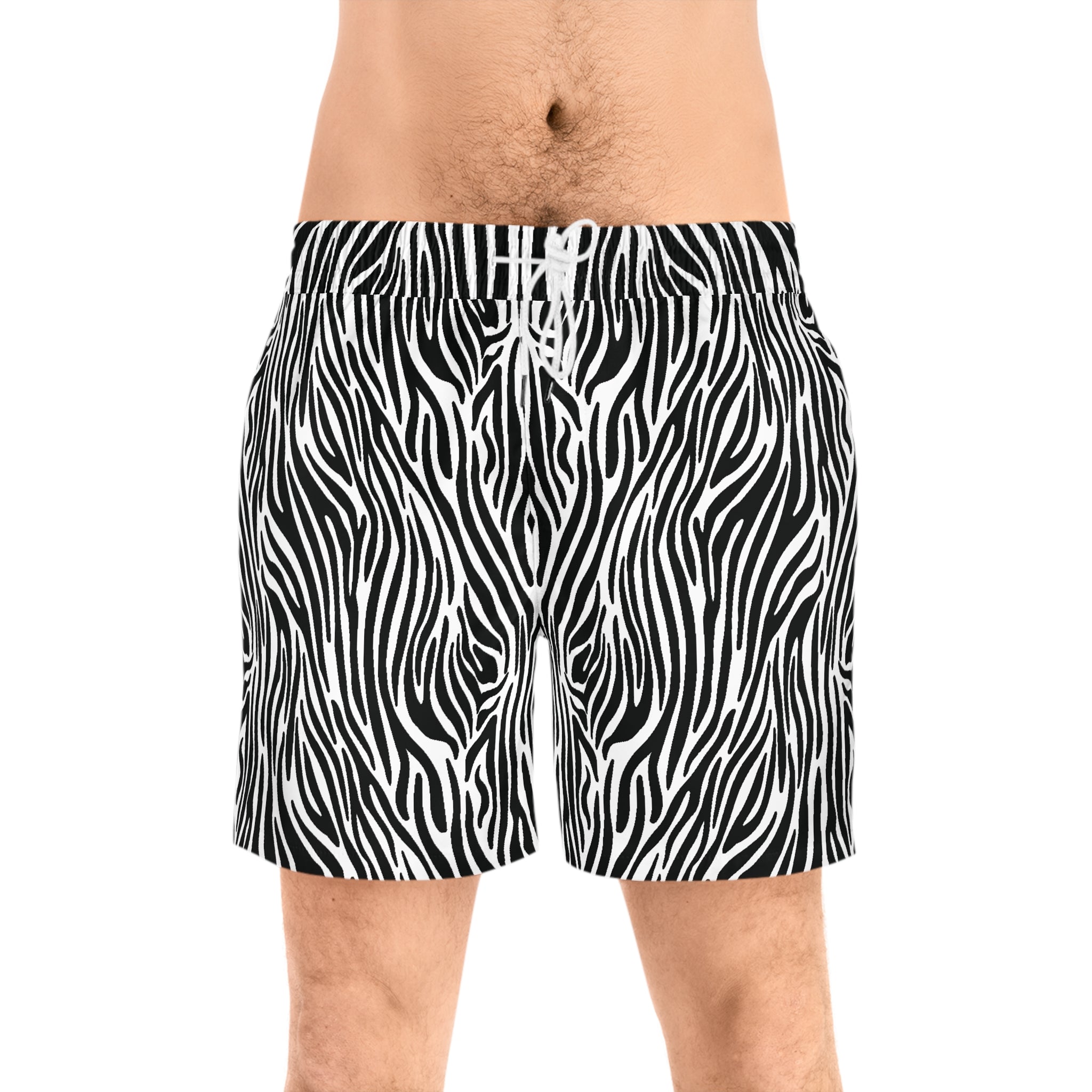 Zebra Men's Mid-Length Swim Shorts