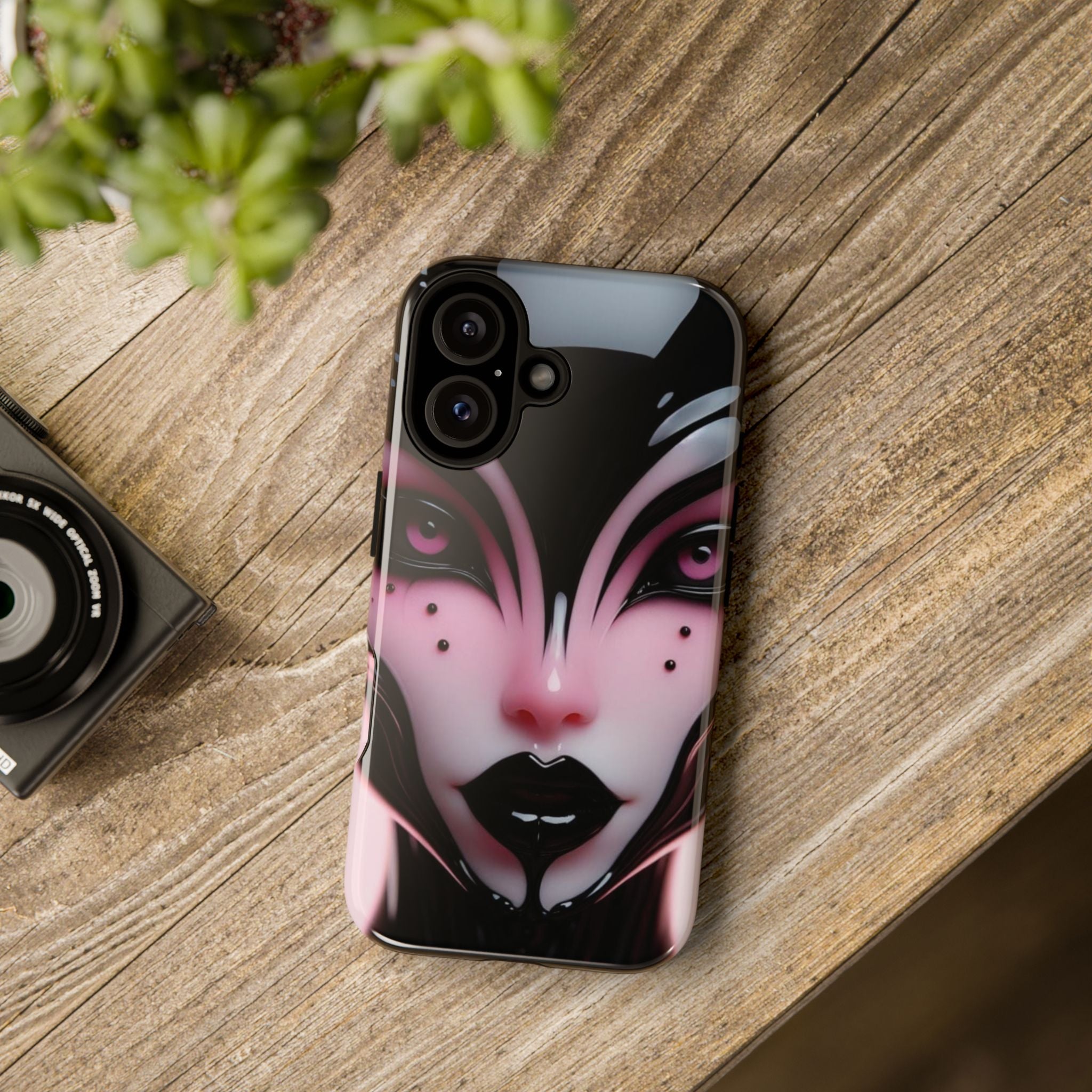 Pink Alien Tough Phone Case for iPhone, Galaxy, or Google Pixel