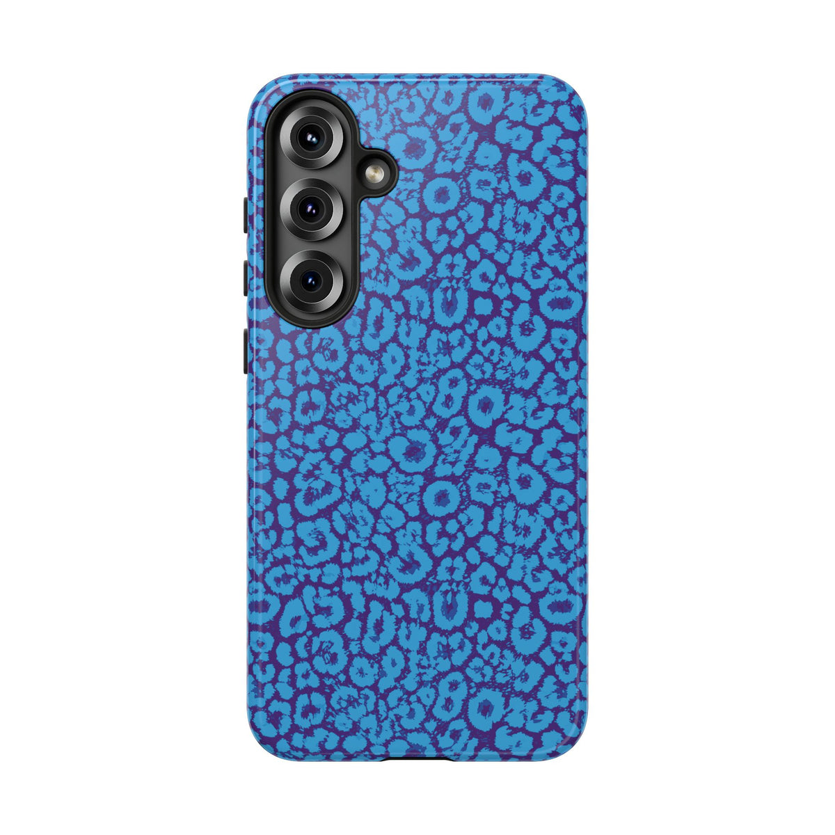 Blue Purple Leopard Tough Phone Case iPhone, Galaxy, or Google Pixel