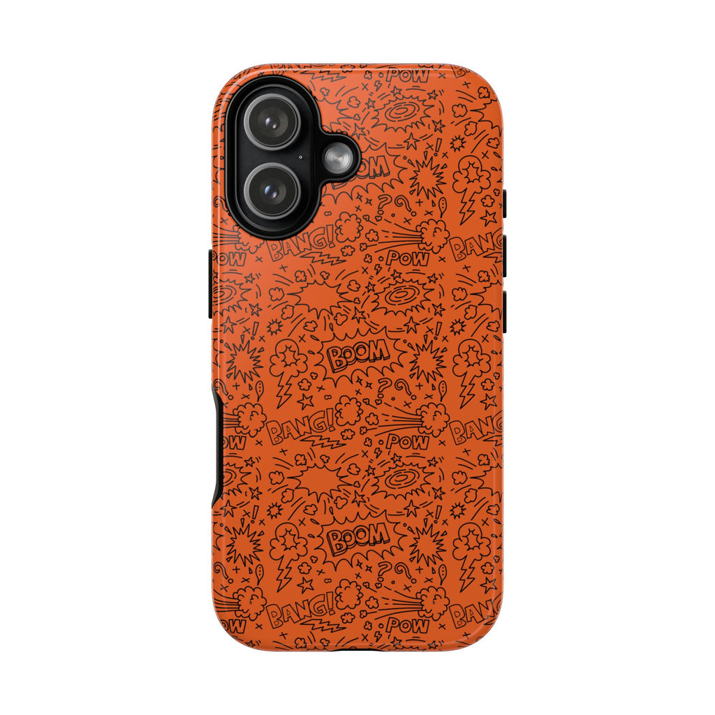 Wow Orange Tough Case for iPhone, Galaxy, or Google Pixel