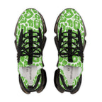 Neon Green Leopard Men's Mesh Sneakers