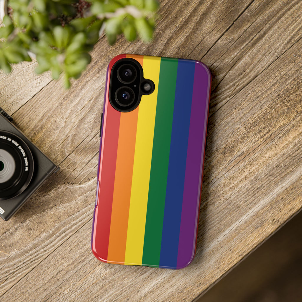 LGBTQ Rainbow Flag Tough Phone Case for iPhone, Galaxy, or Google Pixel