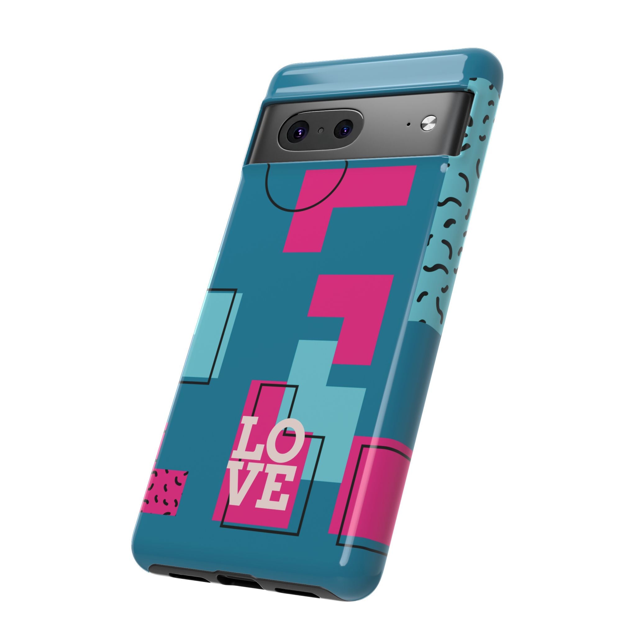 LOVE Teal Green Tough Phone Case for iPhone, Galaxy, or Google Pixel