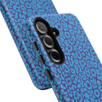 Blue Purple Leopard Tough Phone Case iPhone, Galaxy, or Google Pixel