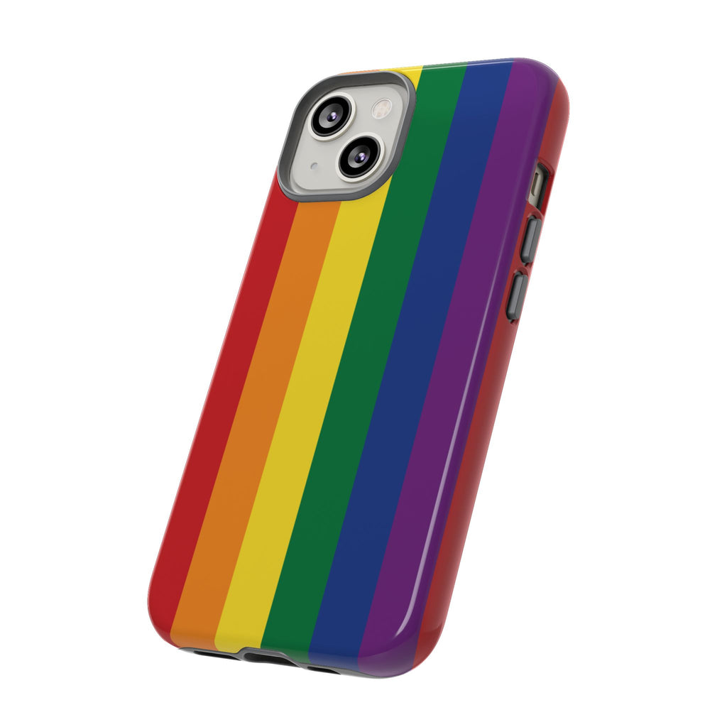LGBTQ Rainbow Flag Tough Phone Case for iPhone, Galaxy, or Google Pixel
