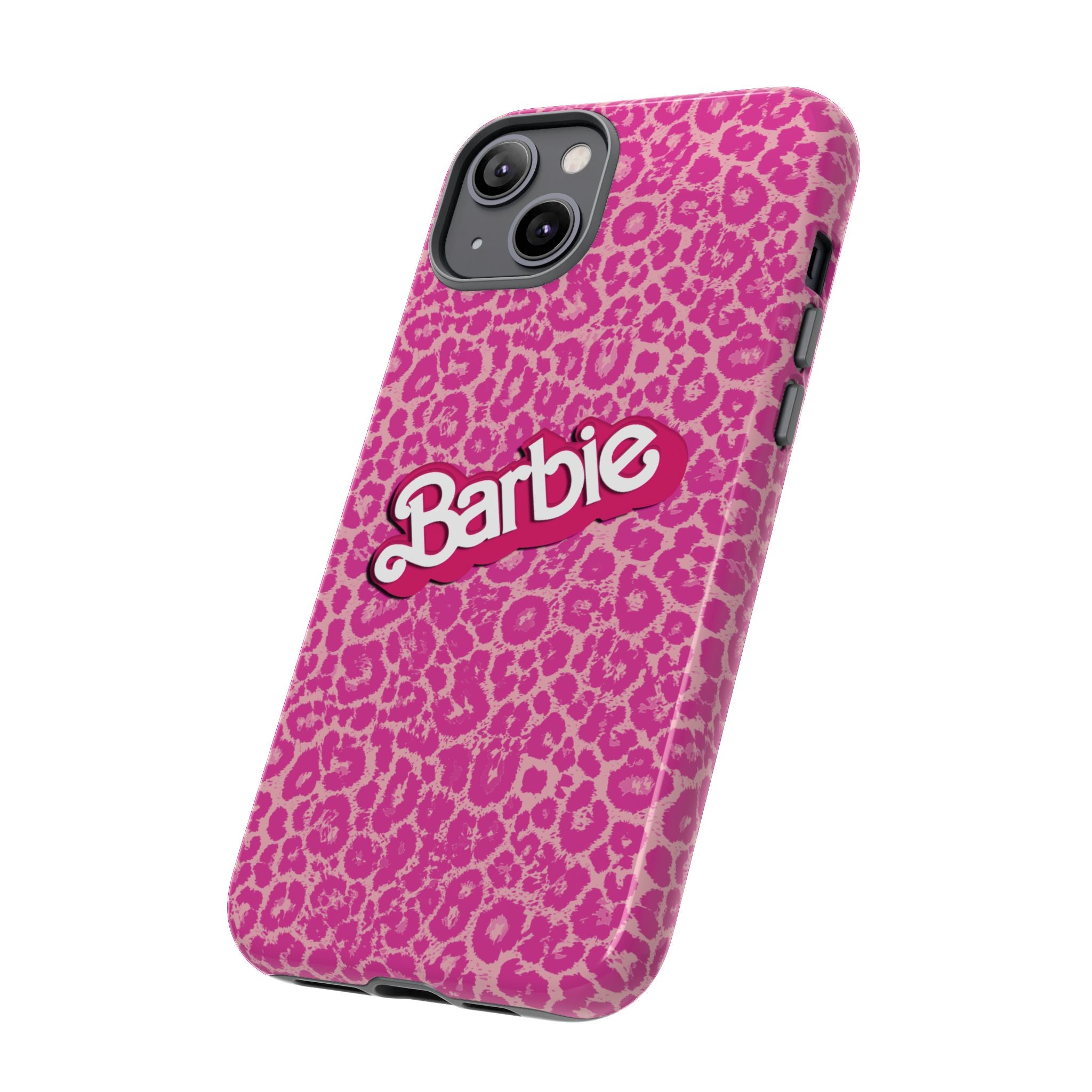 Hot Neon Pink Leopard Barb Tough Phone Case iPhone, Galaxy, or Google Pixel