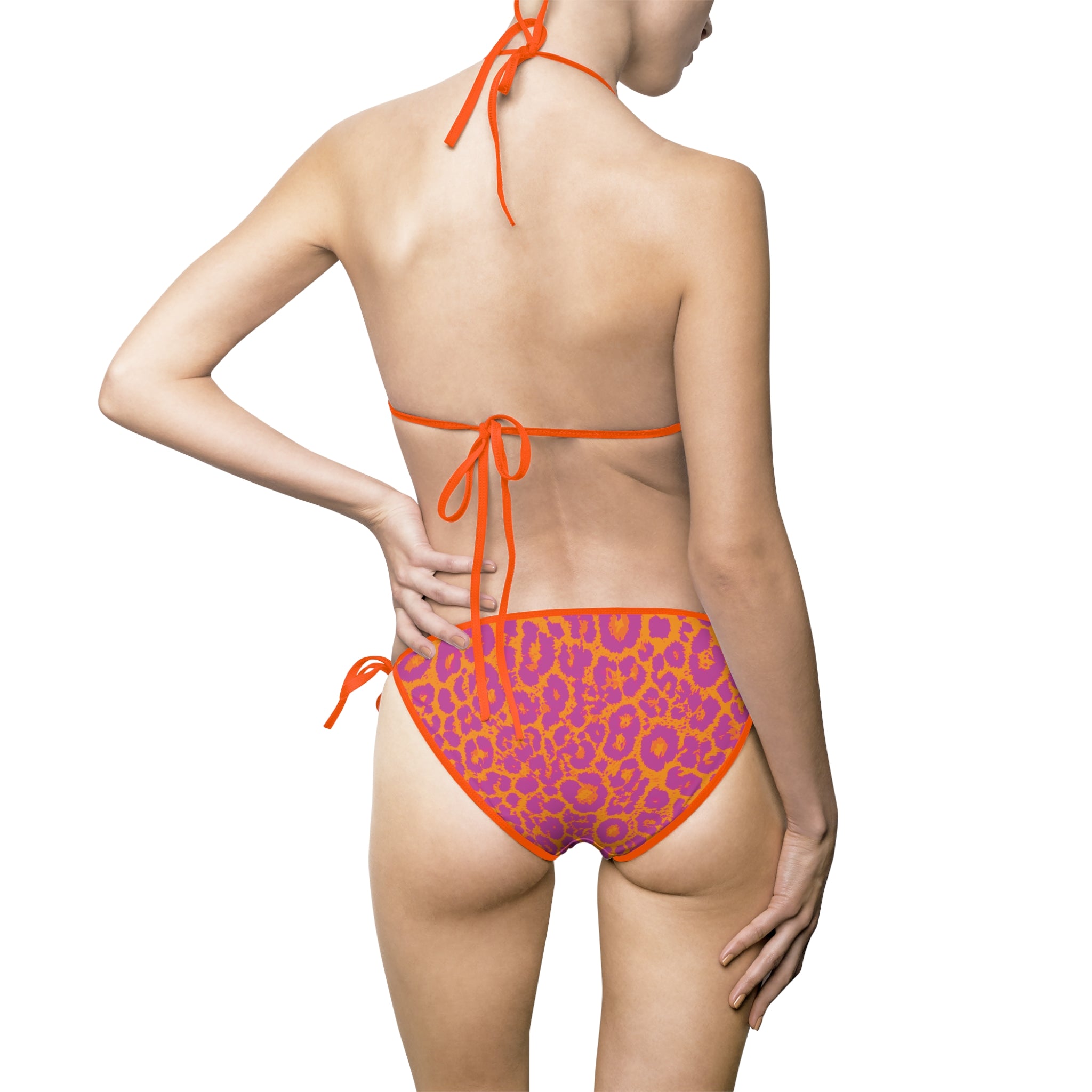 Leopard Print Women's Bikini Swimsuit