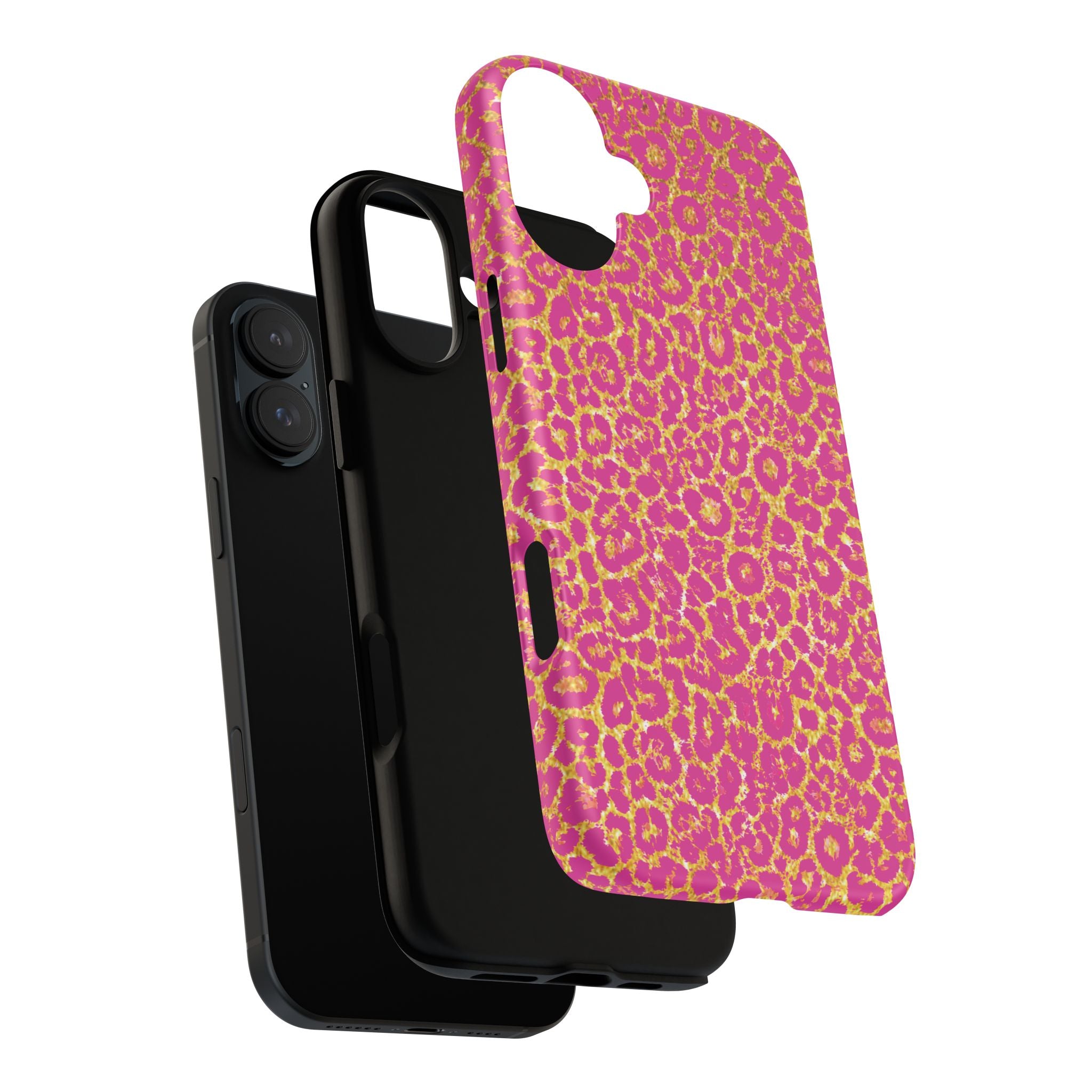 Pink Gold Leopard Tough Case for iPhone, Galaxy, or Google Pixel
