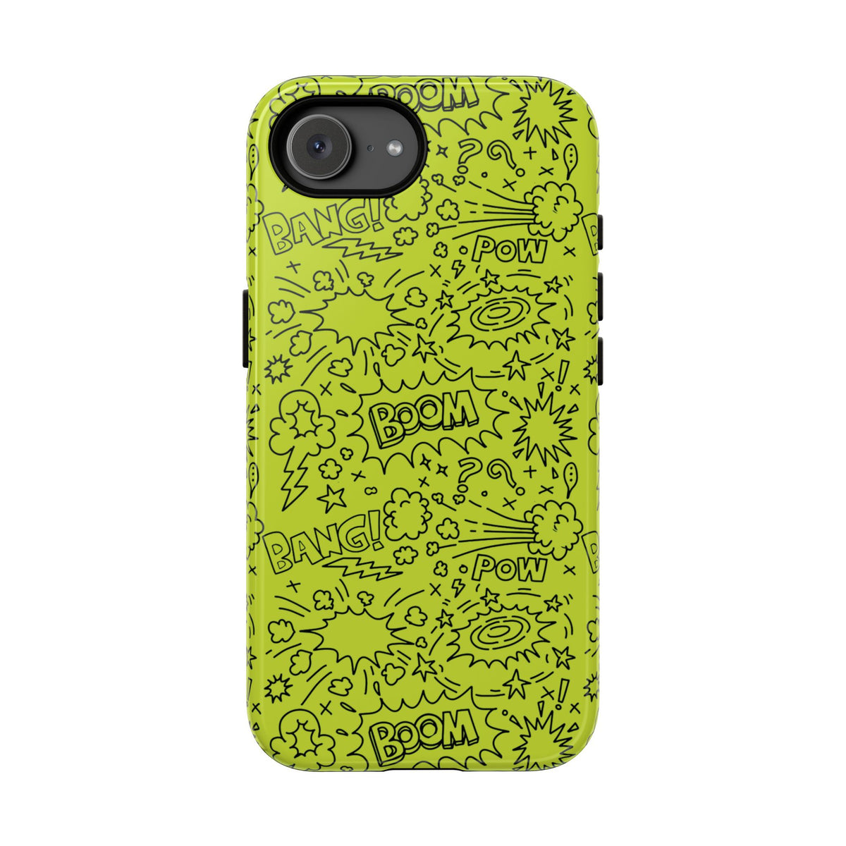 Neon Lime Wow Tough Case for iPhone, Galaxy, or Google Pixel
