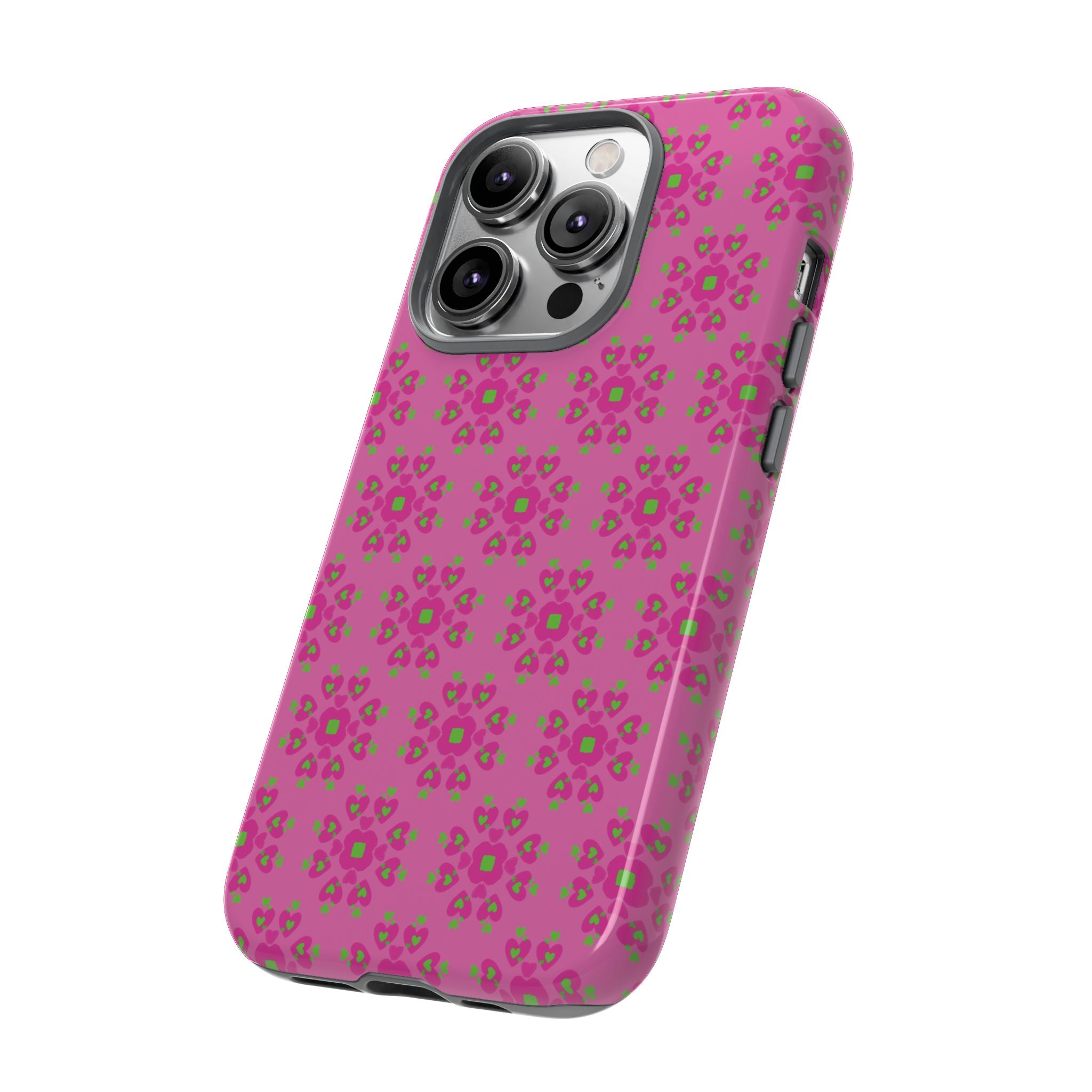 Floresta Heart Pink Tough Phone Case iPhone, Galaxy, or Google Pixel