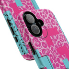 Retro Love Pink Leopard RG Tough Phone Case for iPhone, Galaxy, or Google Pixel