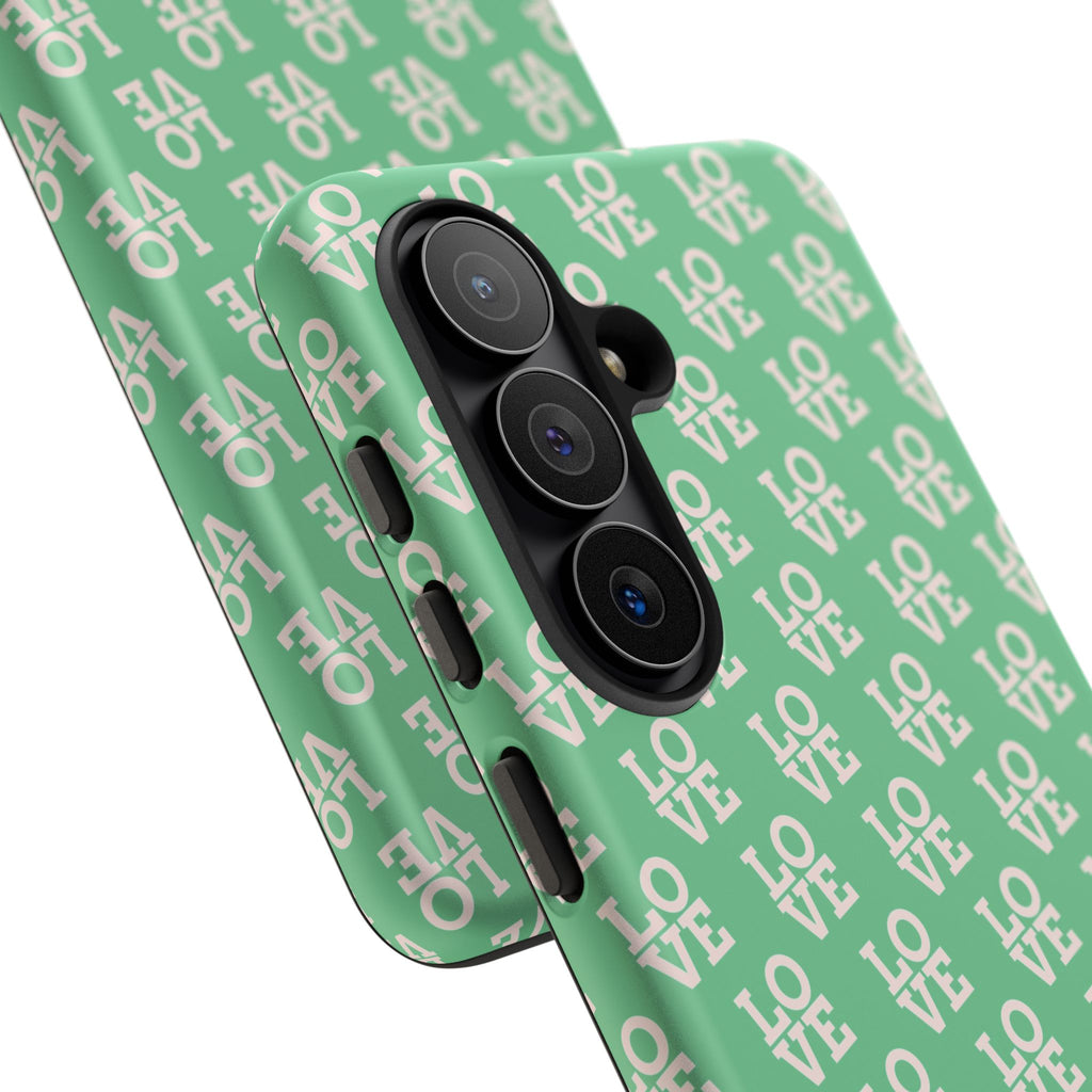 LOVE Aqua Tough Phone Case for iPhone, Galaxy, or Google Pixel