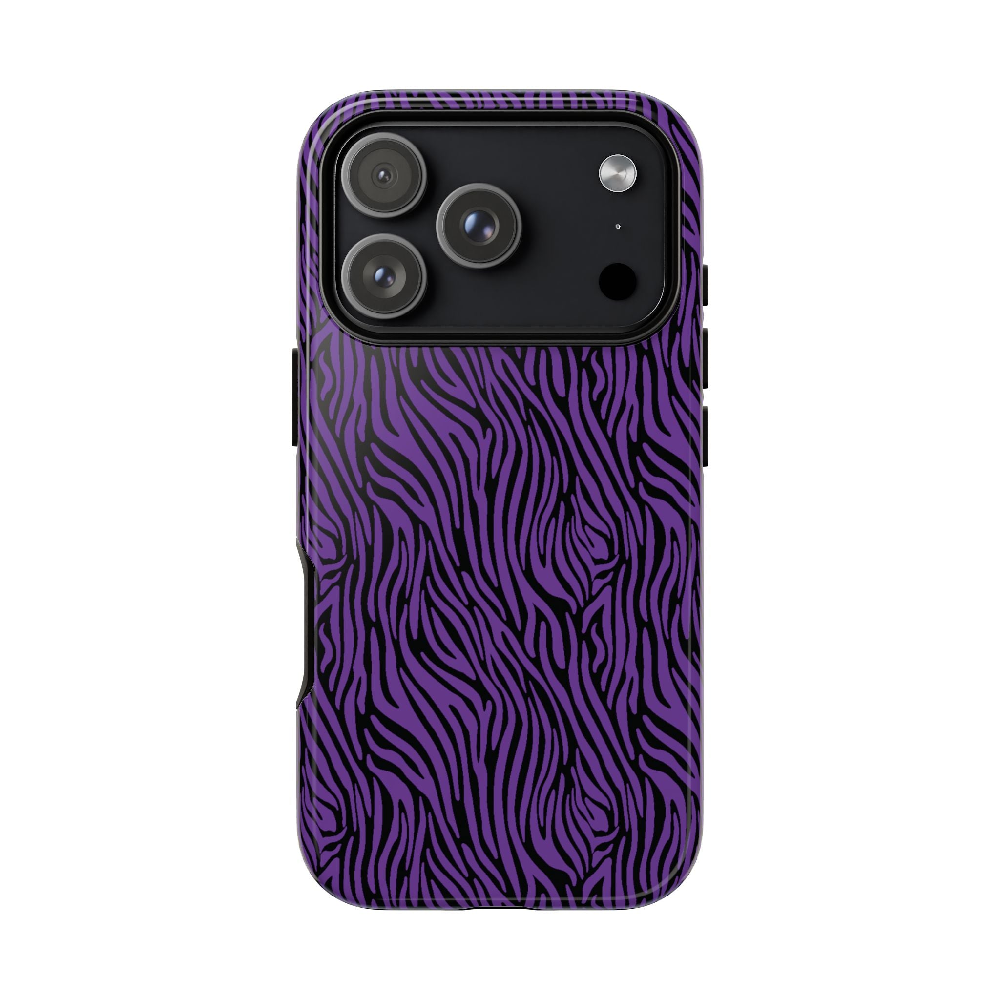 Purple Zebra Tough Phone Case for iPhone, Galaxy, or Google Pixel
