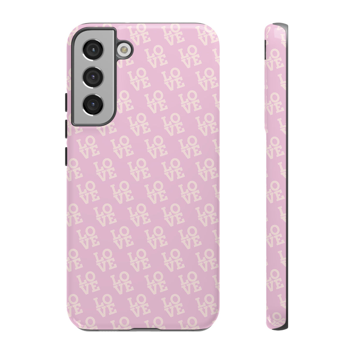 LOVE Pink Tough Phone Case for iPhone, Galaxy, or Google Pixel