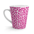 Neon Pink Leopard Print Latte Mug