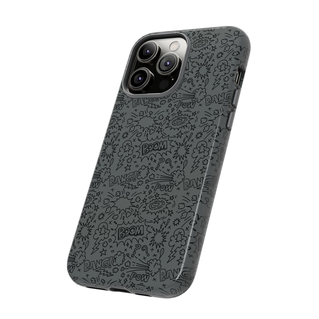 POW BOOM Comics style Tough Phone Case for iPhone, Galaxy, or Google Pixel