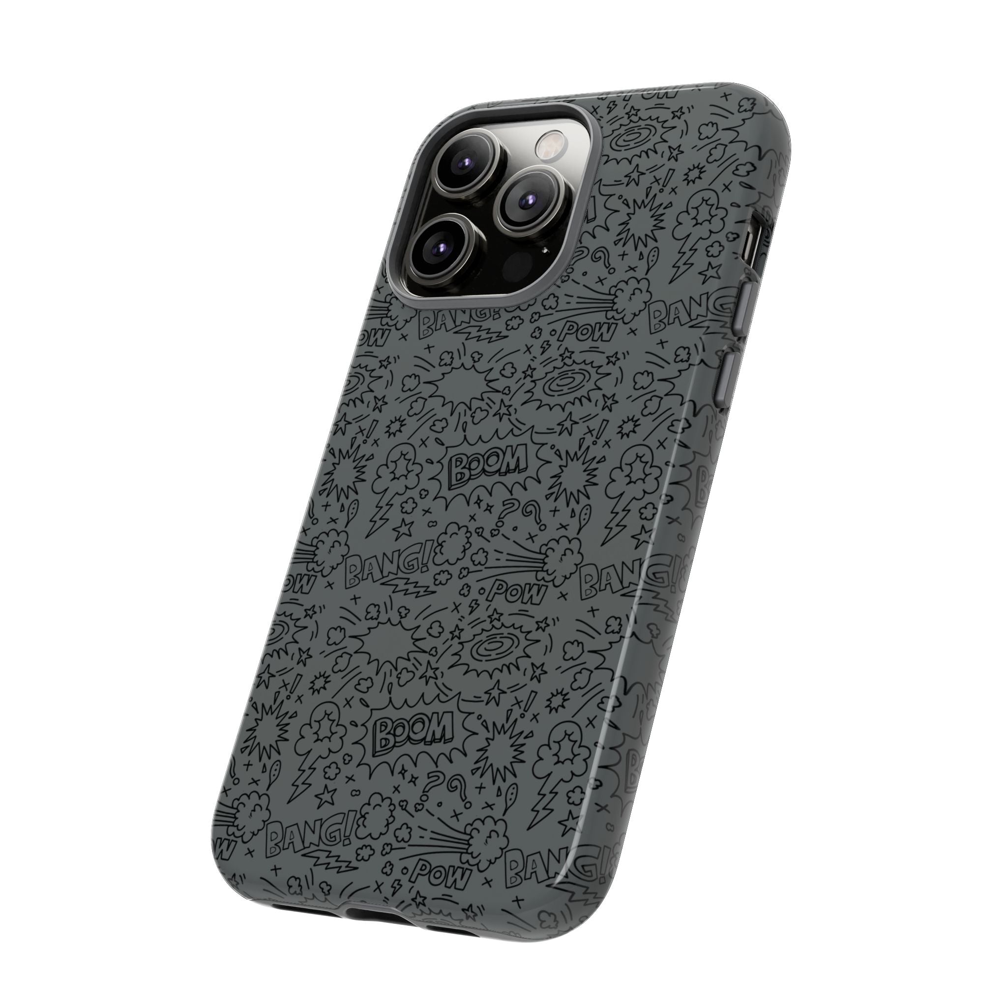 POW BOOM Comics style Tough Phone Case for iPhone, Galaxy, or Google Pixel