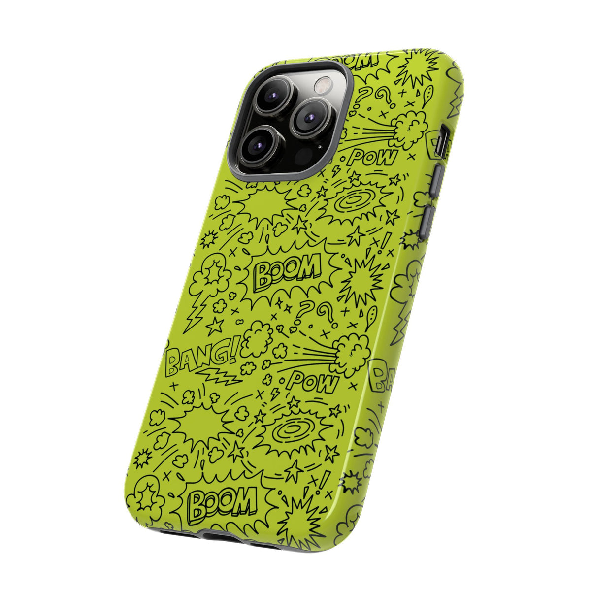 Neon Lime Wow Tough Case for iPhone, Galaxy, or Google Pixel