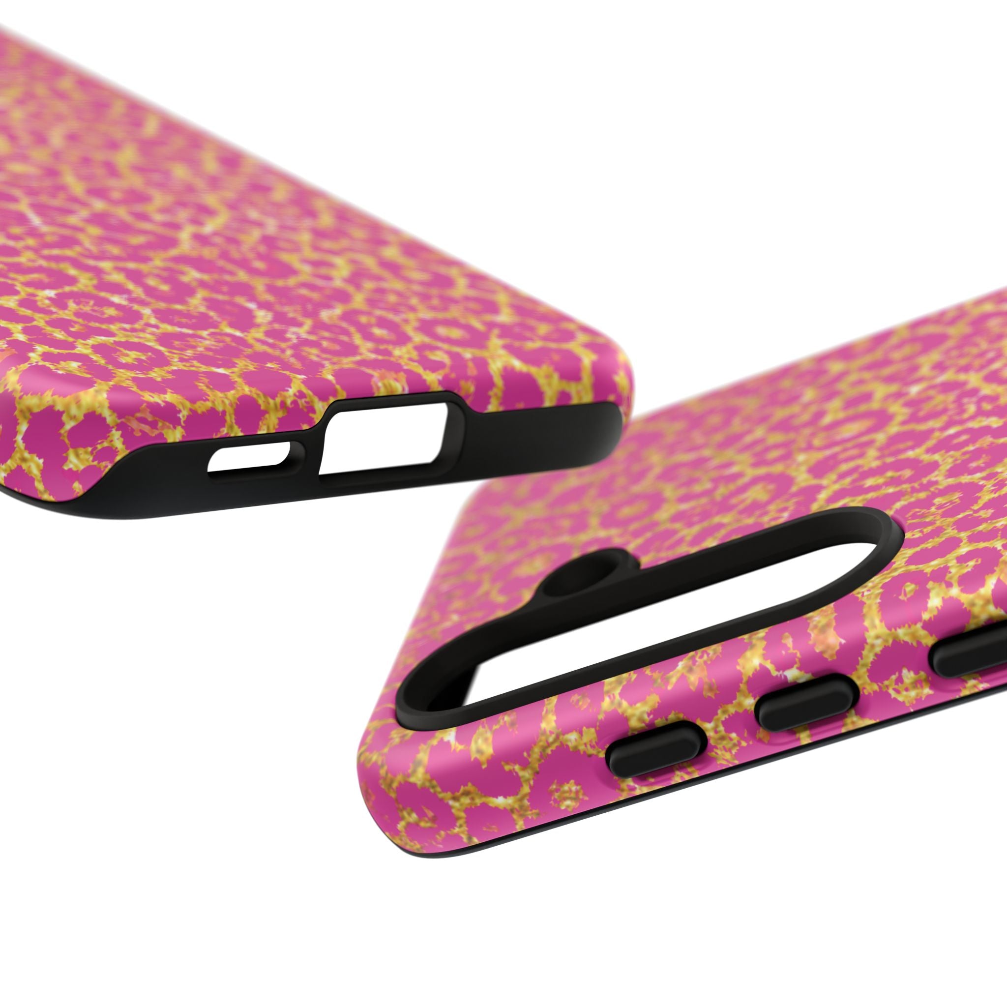 Pink Gold Leopard Tough Case for iPhone, Galaxy, or Google Pixel