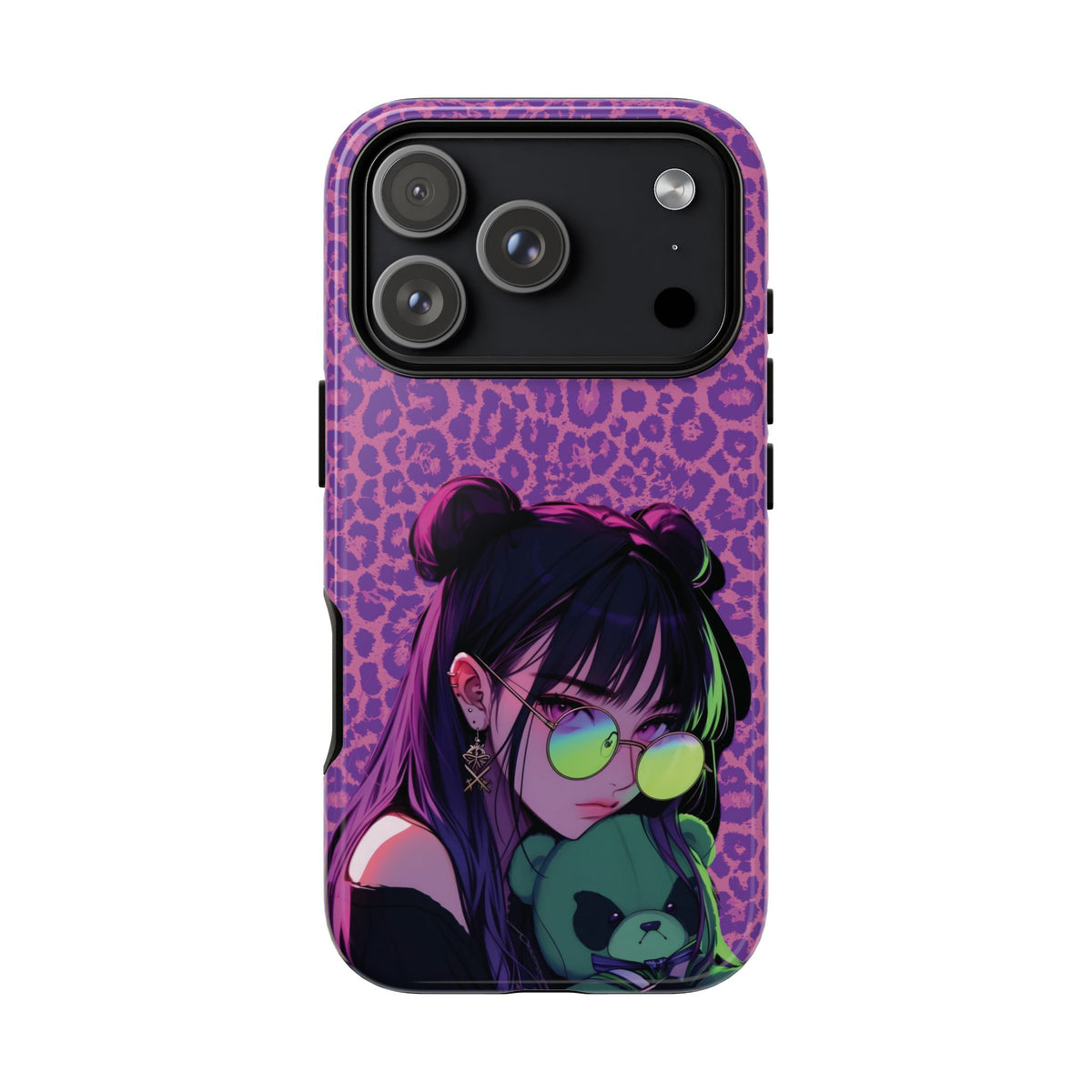 Purple Pink Leopard Kz iPhone, Galaxy and Google Tough Cases