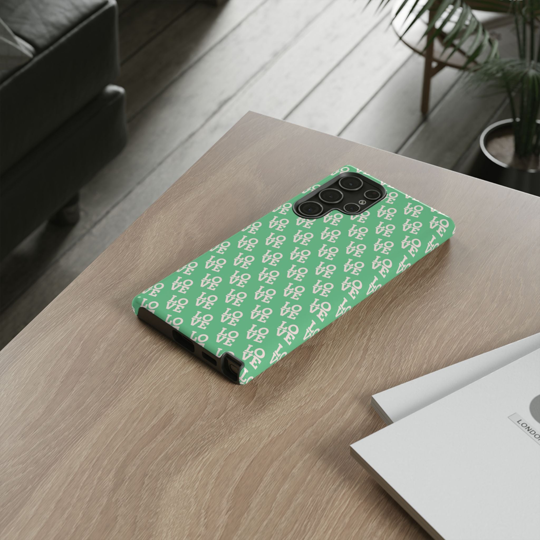 LOVE Aqua Tough Phone Case for iPhone, Galaxy, or Google Pixel