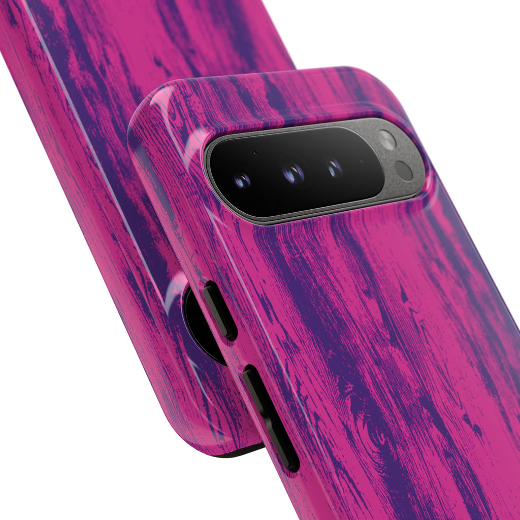 Pink Purple Wood Tough Phone Case iPhone, Galaxy, or Google Pixel