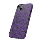 Purple Leopard Tough Case for iPhone, Galaxy or Google Pixel