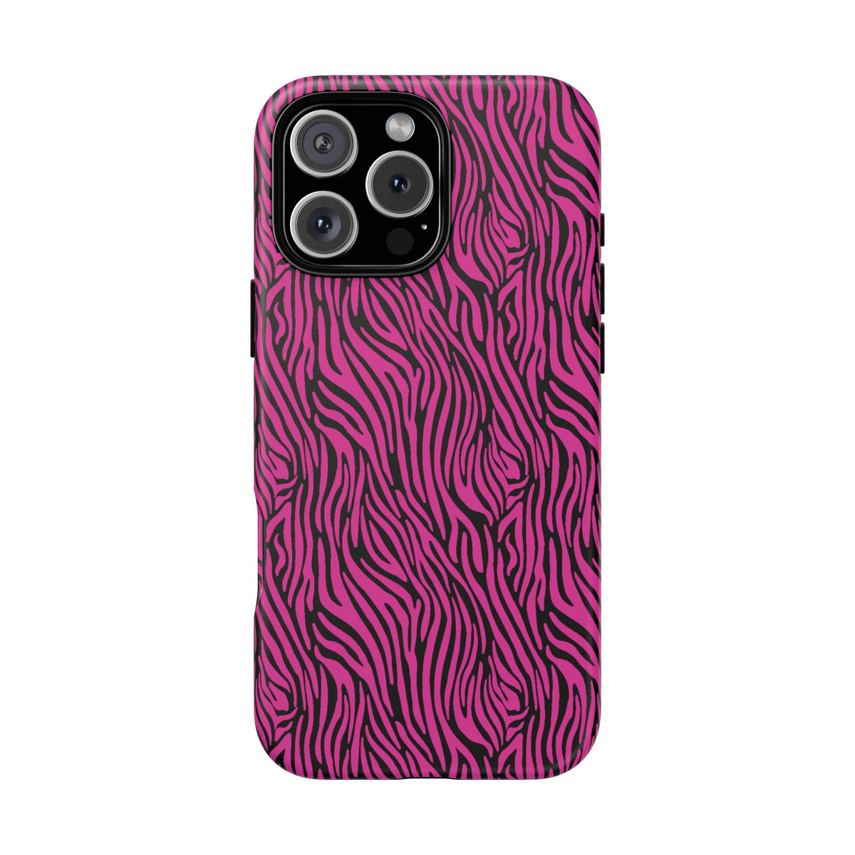 Pink Zebra Tough Phone Case for iPhone, Galaxy, or Google Pixel