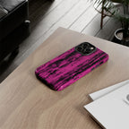 Hot Pink wood print Design Tough Phone Case for iPhone, Galaxy, or Google Pixel