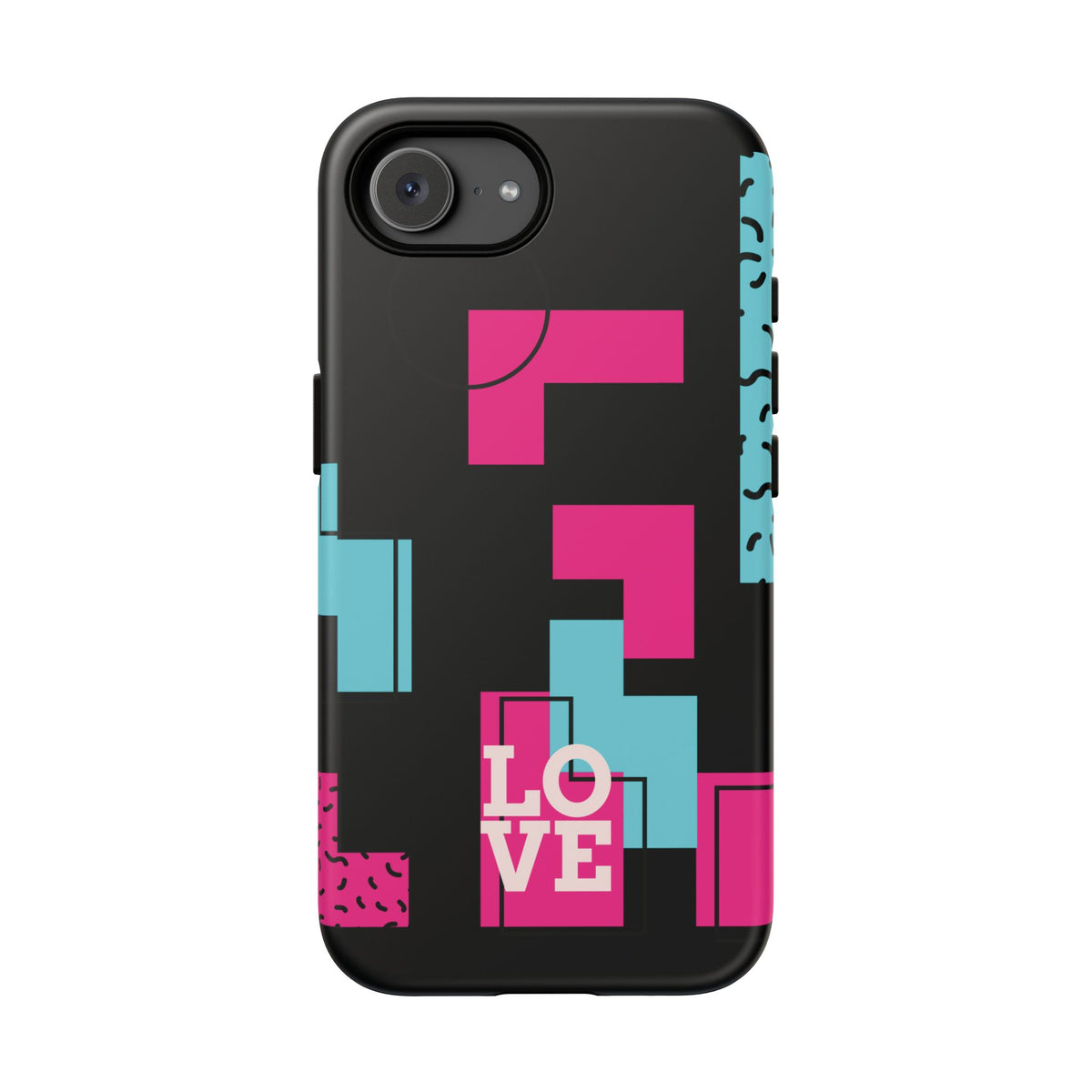 Retro Blocks LOVE Tough Case for iPhone, Galaxy or Google Pixel