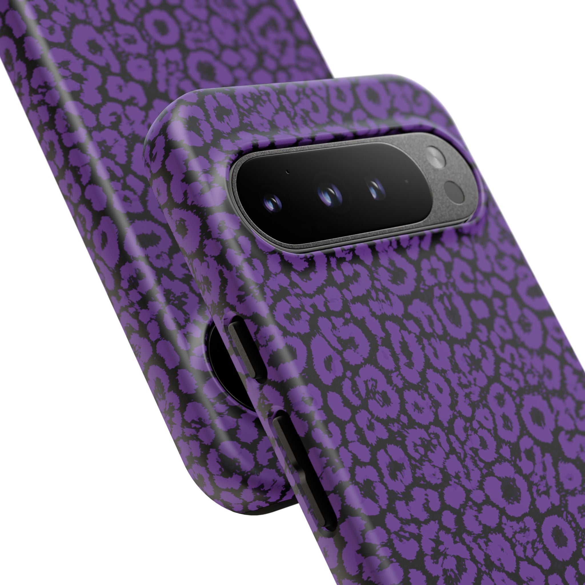 Purple Leopard Tough Case for iPhone, Galaxy or Google Pixel