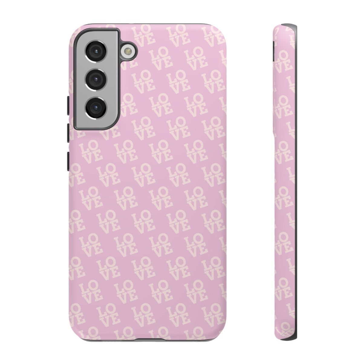 LOVE Pink Tough Phone Case for iPhone, Galaxy, or Google Pixel