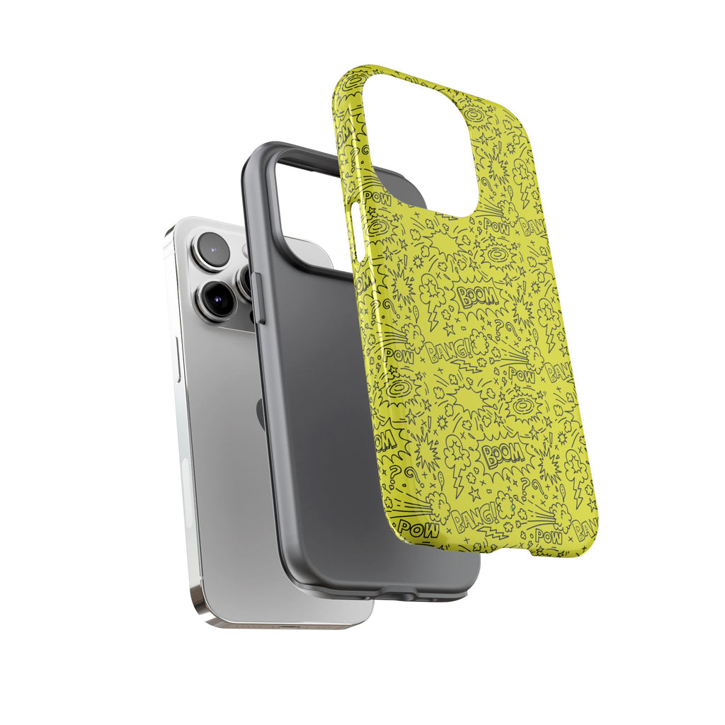 Neon Yellow Wow RG Tough Phone Case for iPhone, Galaxy, or Google Pixel