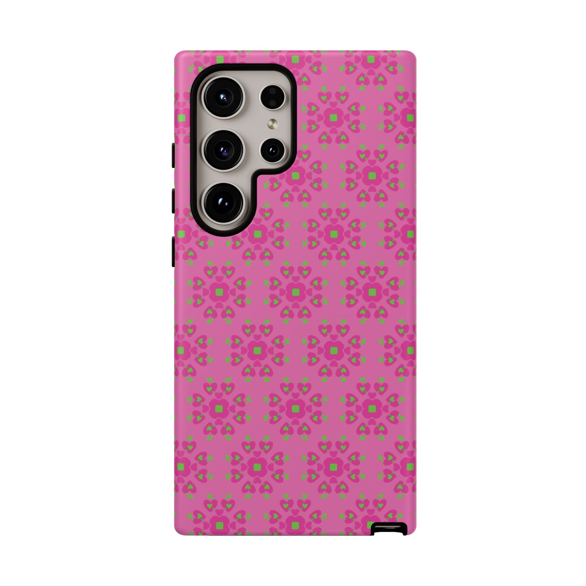 Floresta Heart Pink Tough Phone Case iPhone, Galaxy, or Google Pixel