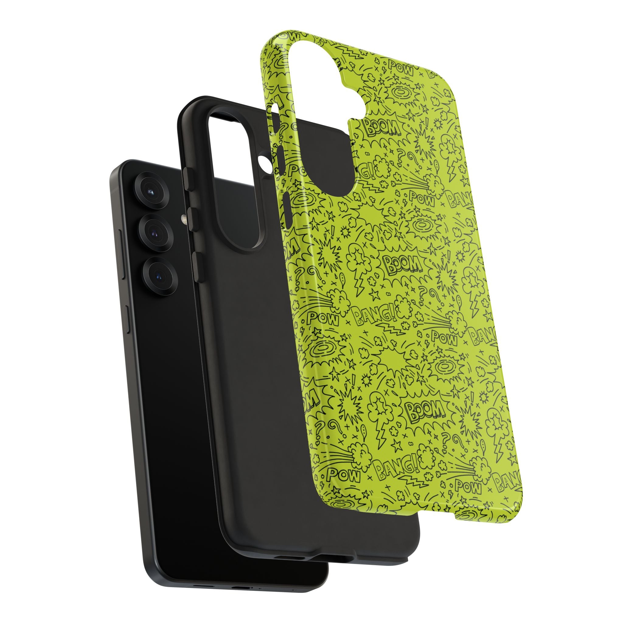 Neon Lime Wow Tough Case for iPhone, Galaxy, or Google Pixel