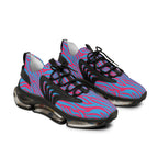 Blue Pink Zebra Men's Mesh Sneakers