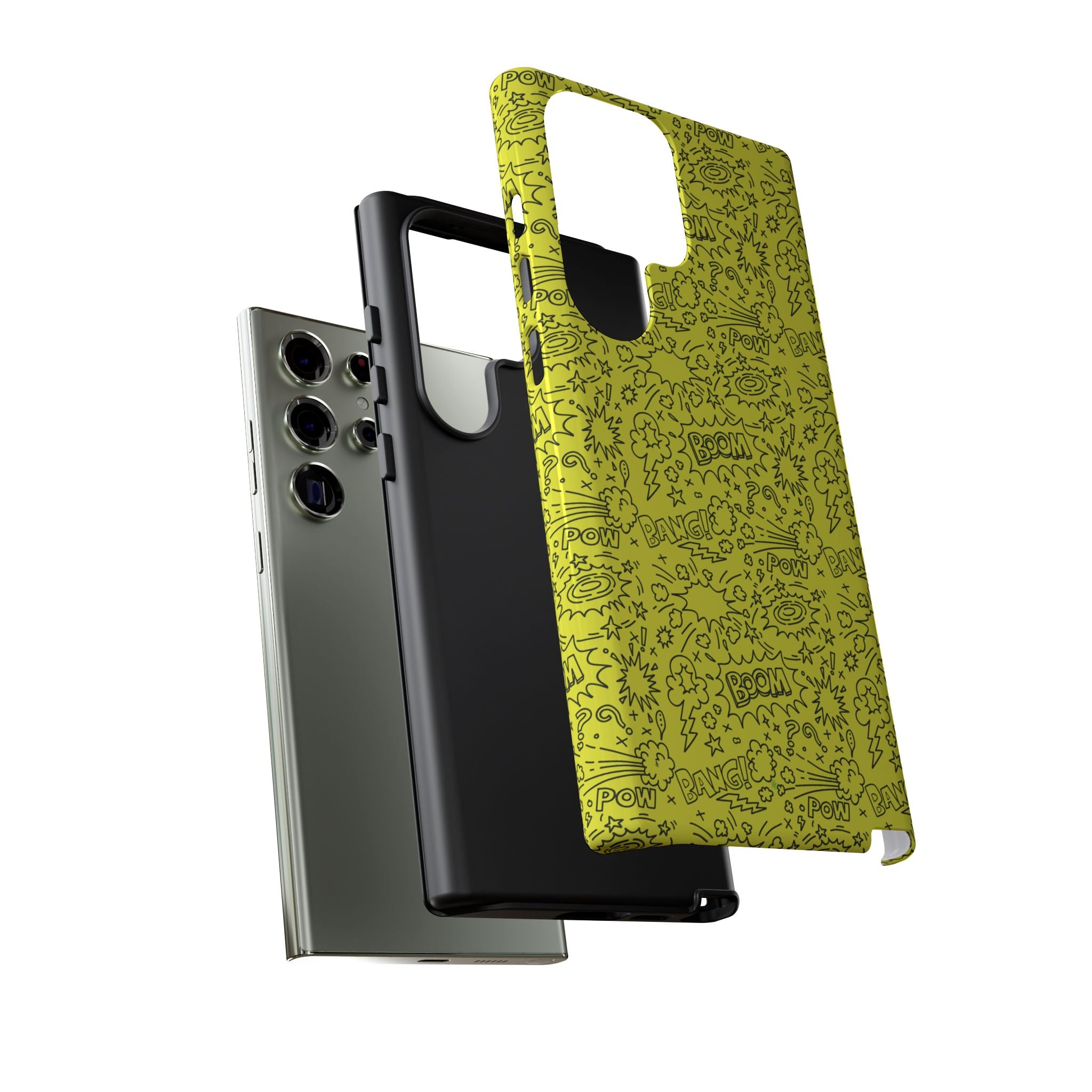 Neon Yellow Wow RG Tough Phone Case for iPhone, Galaxy, or Google Pixel