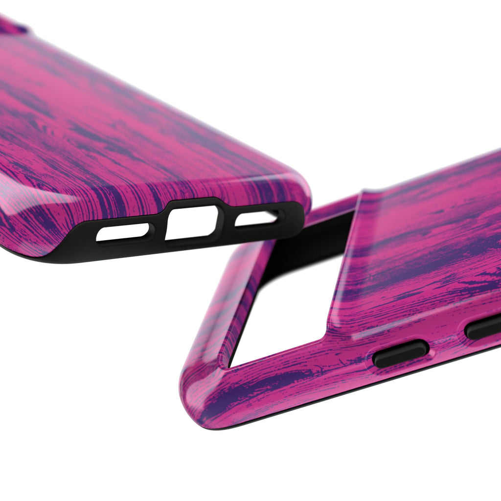 Pink Purple Wood Tough Phone Case iPhone, Galaxy, or Google Pixel