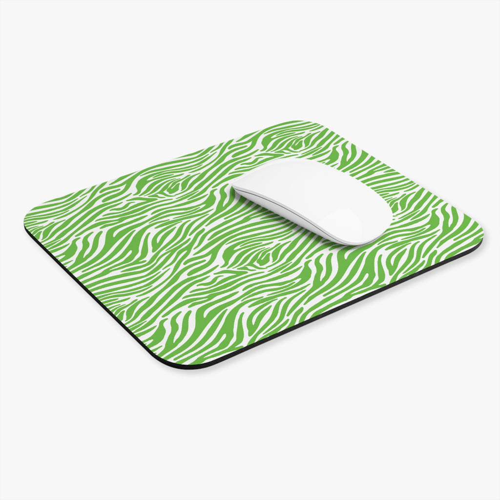 Neon Green Zebra Print Mouse Pad