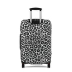 Leopard Print Black and White Luggage Cover