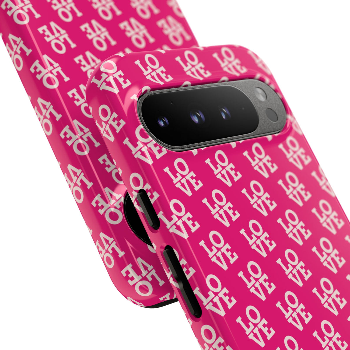 Vibrant Pink LOVE Tough Case iPhone, Galaxy, or Google Pixel