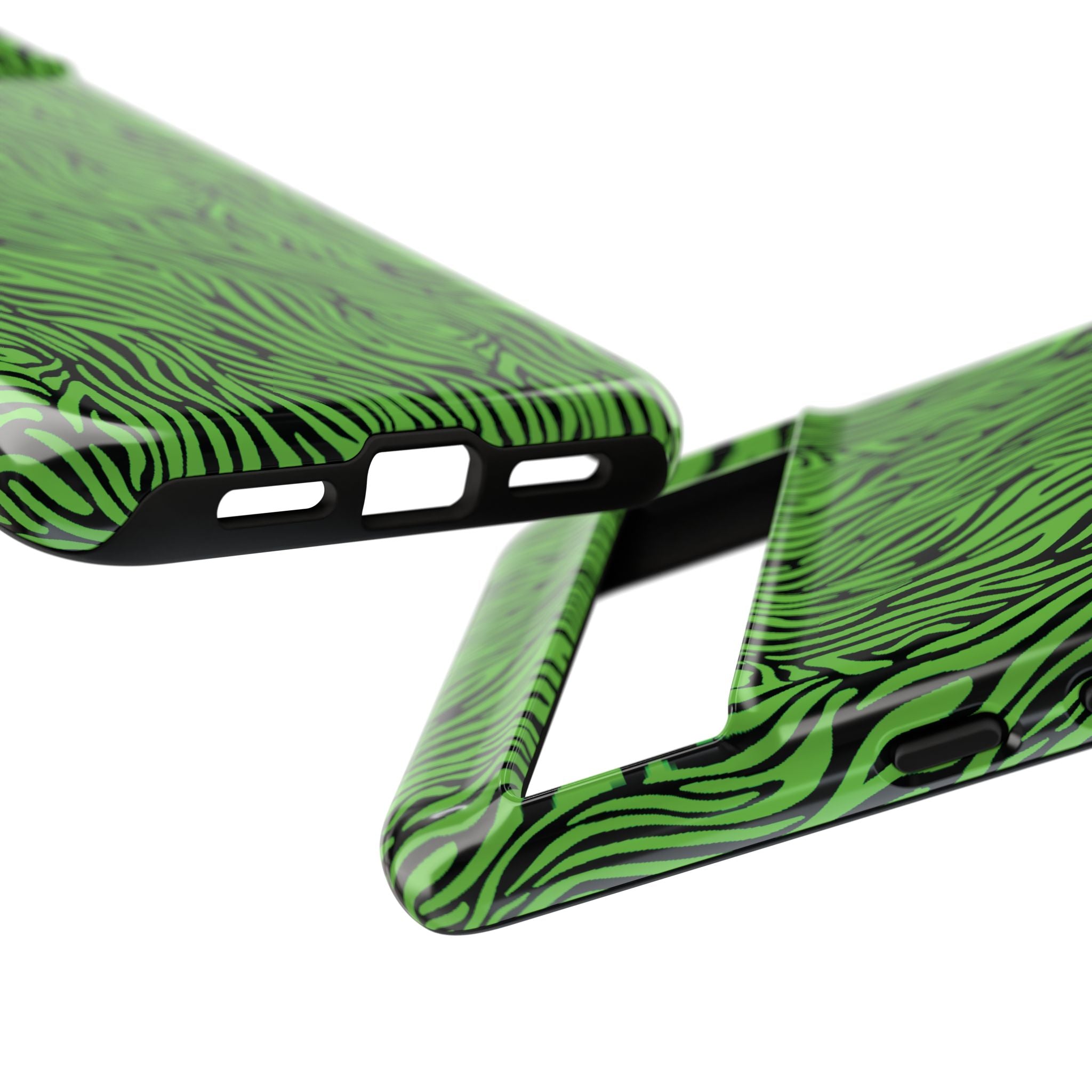 Neon Green Zebra Tough Phone Case iPhone, Galaxy, or Google Pixel