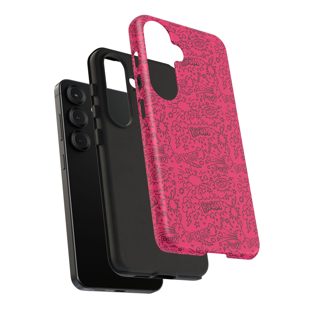 Pink Wow Tough Case for iPhone, Galaxy, or Google Pixel