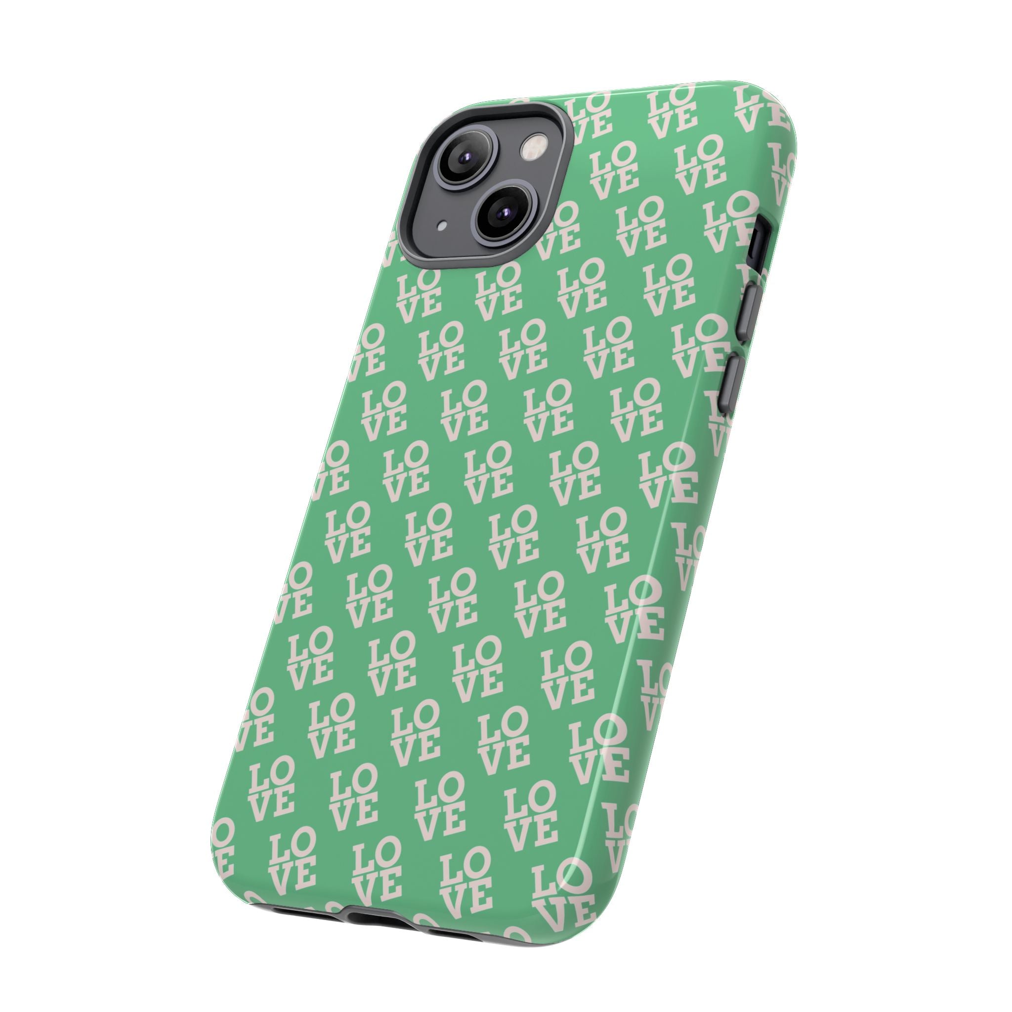 LOVE Aqua Tough Phone Case for iPhone, Galaxy, or Google Pixel