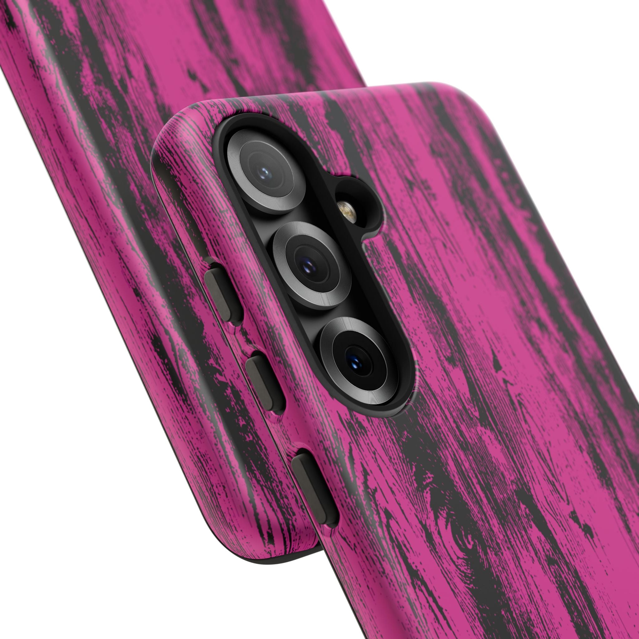 Hot Pink wood print Design Tough Phone Case for iPhone, Galaxy, or Google Pixel
