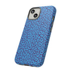 Blue Purple Leopard Tough Phone Case iPhone, Galaxy, or Google Pixel