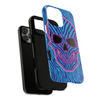 Neon Zebra Skull Tough Phone Case for iPhone, Galaxy, or Google Pixel