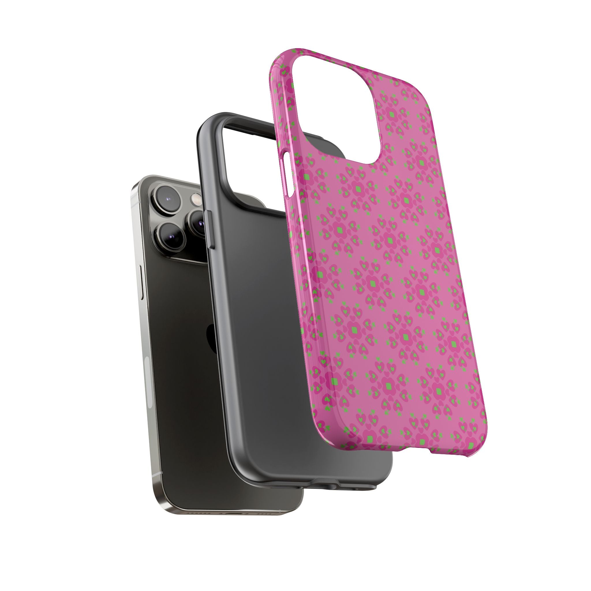Floresta Heart Pink Tough Phone Case iPhone, Galaxy, or Google Pixel